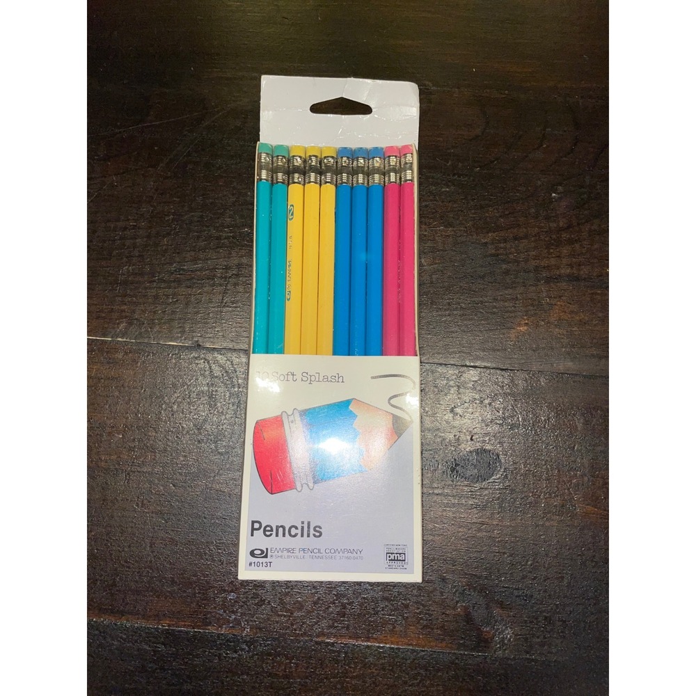 Vintage Empire Pencil Company Soft Splash Pencils 10 Count 1013T‎